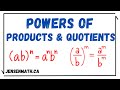 Powers of Products and Quotients | math 9 | jensenmath.ca