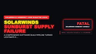 Solarwinds Sunburst Supply Chain 2020 - The Code Failure That Changed History