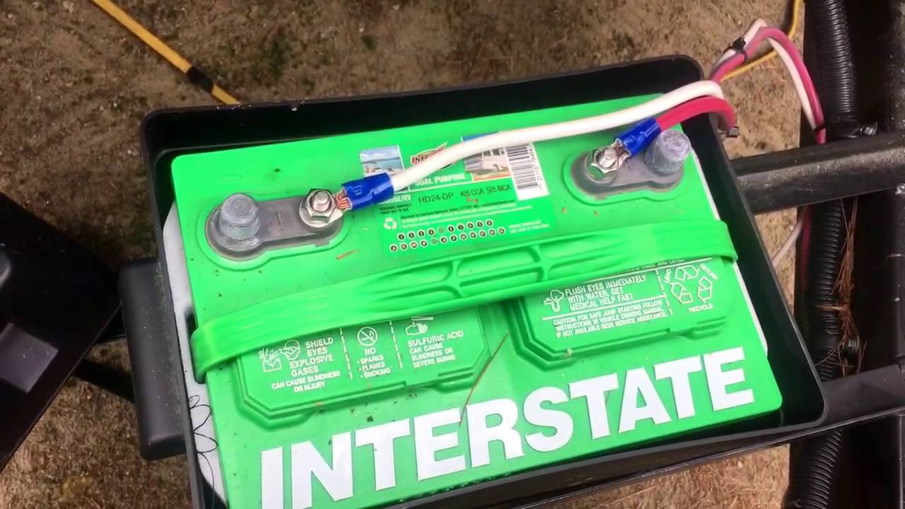How The Hookup Or Connect A Battery To Your Camper or RV - YouTube