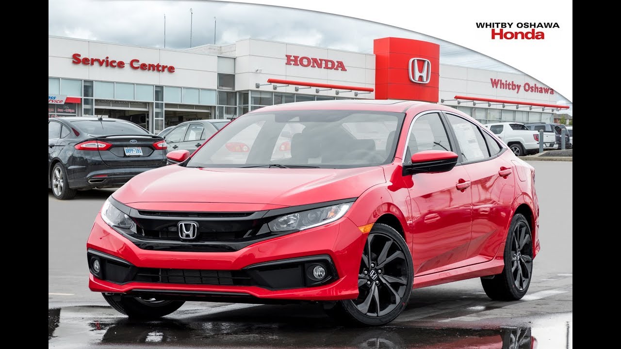 2019 Honda Civic Sport - Rallye Red | WHITBY OSHAWA HONDA | Stock