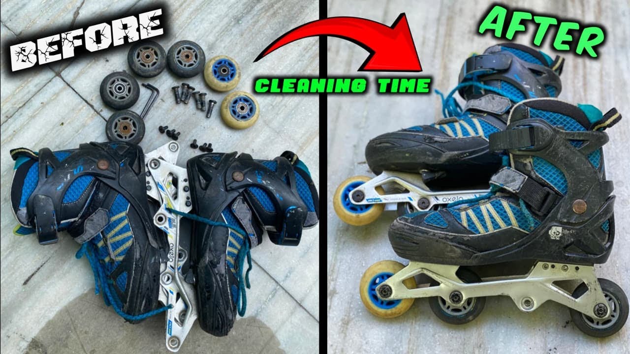 Inline Skates Cleaning After Last Ride in Rain 🌧️ 