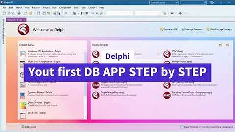 Delphi - Your first DB APP STEP By STEP