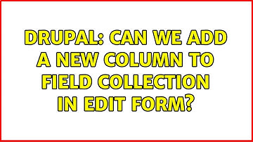 Drupal: Can we add a new column to field collection in edit form?