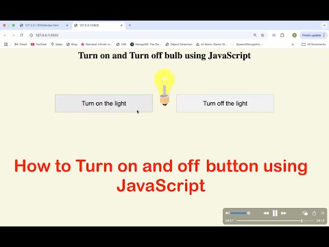 How to turn on and off button|JavaScript for beginners |Web Development tutorial12| HTML |JavaScript