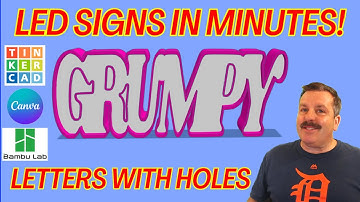 Make LED Signs in Minutes Canva Tinkercad & Bambu Labs for Beginners!