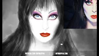 ARTmuffin's narrated hyperlapse painting of Elvira in Photoshop