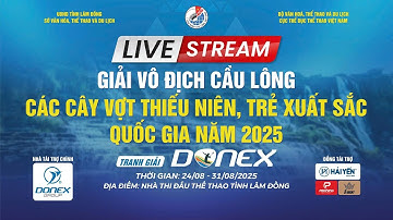 🔴TRỰC TIẾP | GIẢI VĐ CẦU LÔNG CÁC CÂY VỢT THIẾU NIÊN, TRẺ XS QUỐC GIA NĂM 2025 | 8h00 - 29/8/2025