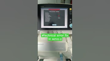 How to fix technical errors in Maquet Servo-i and servo-s | Servo-i technical errors