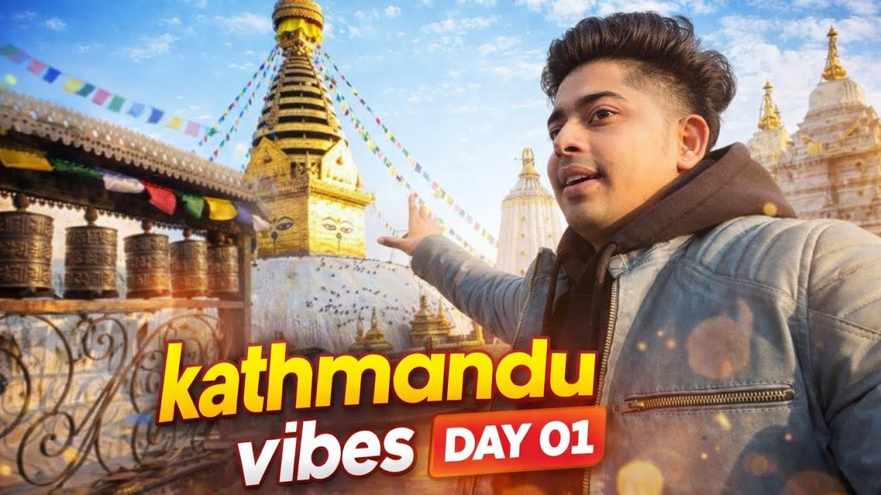 This Is Kathmandu | Day 1 Travel Vlog 🇳🇵l SWAYAMBHUNATH  with  @prayashmagar9608 