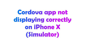 Cordova app not displaying correctly on iPhone X (Simulator)