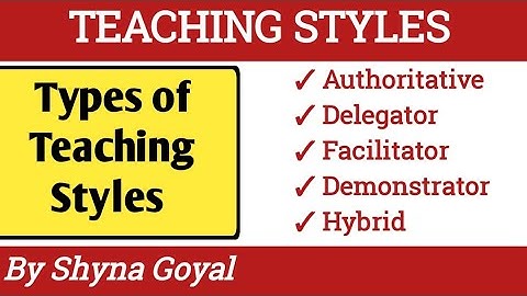 Teaching Styles |Types of Teaching Styles|Teaching Learning Process|Shyna Goyal