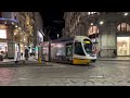 Public transit trams in Milan, Italy
