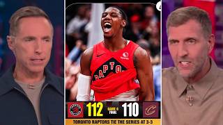 Dirk , Steve Nash &amp; Blake reacts to Barrett GW bucket to Raptors beat Cavs 112-110, force to Game 7