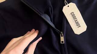 Coofandy Mens Quarter Zip Up Sweaters Slim Fit Lightweight Mock Neck Pullover Casual Polo Sweaters