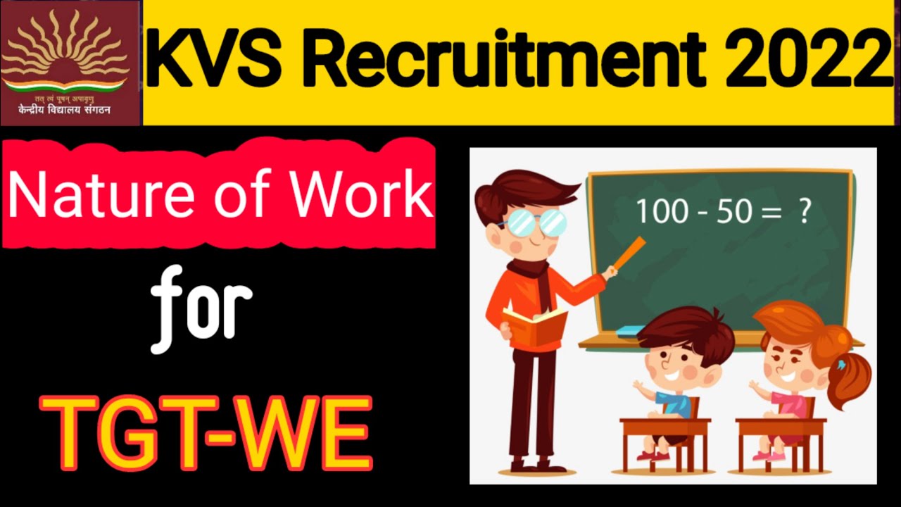 Nature of work for TGT-WE in KVS.  TGT-WE work Profile KVS. Work of TGTWE in KV. #tgtwe #workprofile