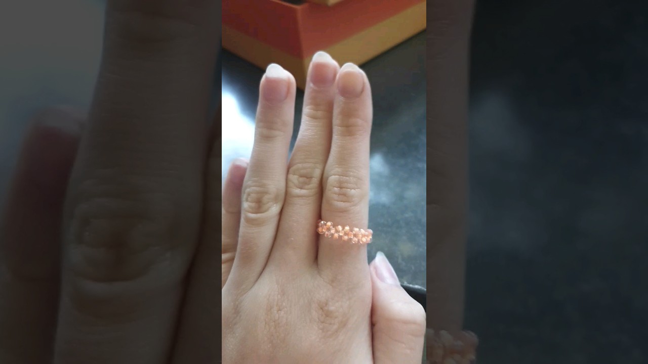 Simple orange bead ring! 