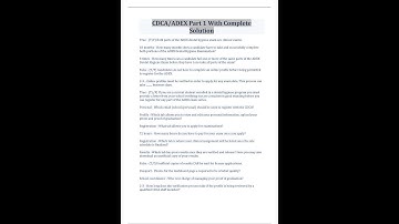 CDCA ADEX PART 1 WITH COMPLETE SOLUTION