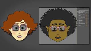 Cartoon Character Creator / Animator (Female Head) | After Effects Project Files - Videohive tem... screenshot 2