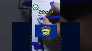 Nebraska flag map drawing