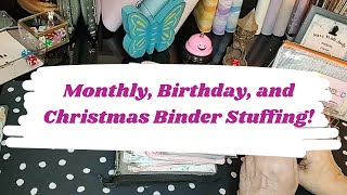Cash Stuffing | Savings Challenges | Monthly, Birthday, and Christmas Binder Stuffing!