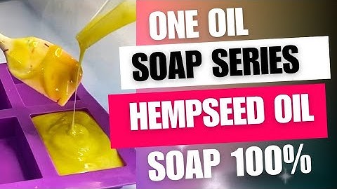 100% Hempseed oil cold processed soap| One oil soap making series.