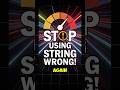 Stop Using Strings Like This! #java #programming #coding #shorts