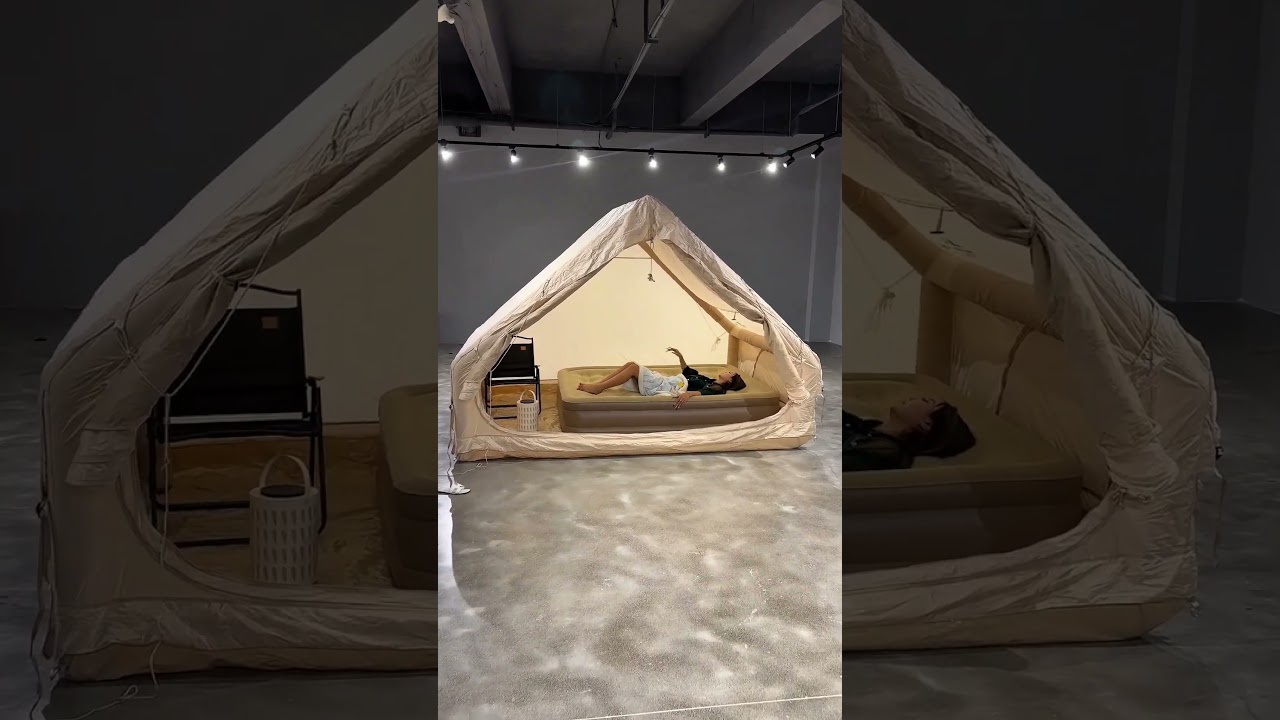 This tent is 9 square meters and is very suitable for camping 