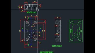 Gear Pump Body with Autocad