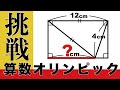 【さすが算数オリンピック】気づける人には簡単に解けてしまう図形問題【中学受験の算数】