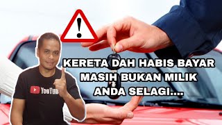 Cara buat eBatal selepas habis bayar loan kereta dan motosikal