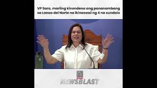 VP Sara, mariing kinondena ang pananambang sa Lanao del Norte na ikinasawi ng 4 na sundalo