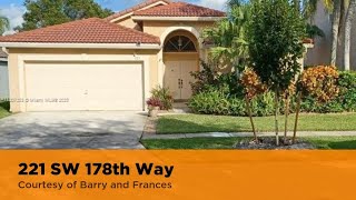 221 SW 178th Way PEMBROKE PINES, FL 33029 | Frances Collado | Search Homes for Sale