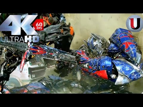 Optimus Prime Vs Lockdown Final Battle Scene Transformers Age Of Extinction 2014 Clip Imax .