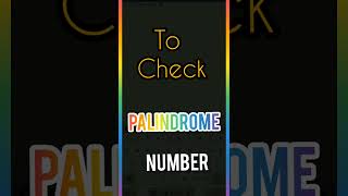 🔥To check whether a number is Palindrome or not 🔥in C programming tutorial #shorts #coding #tutorial