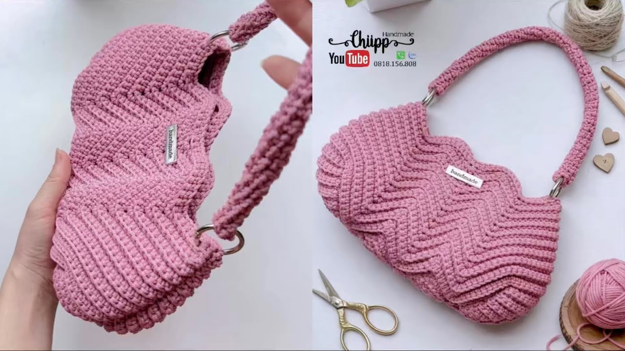 [ENG] Вязаная сумка-шаврон - увеличенный размер 🧶 Вязаная сумка-шаврон