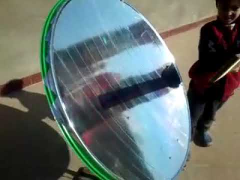 كيف تصنع فرن شمسي من طبق دش Parabolic Satellite Dish Conversion - Solar Cooker 1