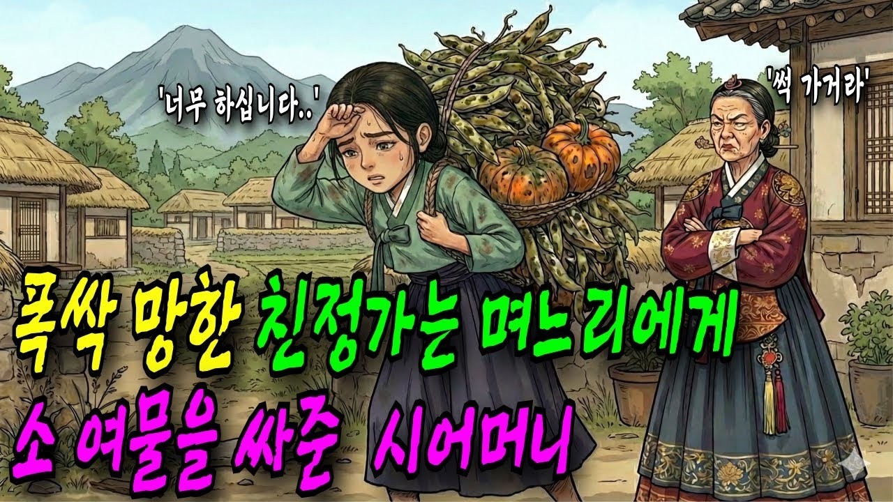 폭싹 망해버린 친정 부모를 만나러가는 며느리에게 소 여물을 싸주는 지혜로운 시어머니ㅣ오디오북ㅣ옛날이야기ㅣ민담ㅣ야담ㅣ전설ㅣ설화