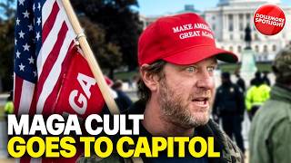 Video Catches MAGA Weirdos Gathering Outside Capitol To Praise Trump