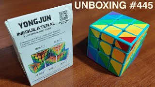 Unboxing №445 Радужный Кубик Рубика | YJ Inequilateral Cube 3x3