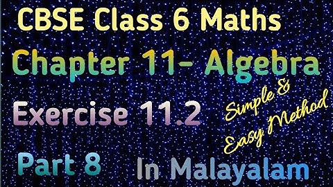 Exercise 11.2 CBSE Class 6 Maths Chapter 11 In Malayalam/CBSE Classes By Grace Jose