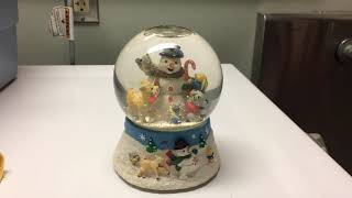 Vintage San Francisco Music Box Company - FROSTY the Snowman with Forest Woodland Animals