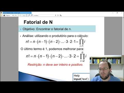 Cálculo do fatorial : aplicação dos comandos for e while