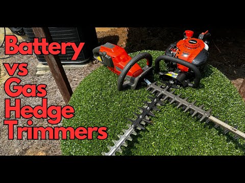 Gas vs Battery Hedge Trimmers. What's Better? - YouTube