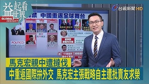 益起看世界-中國疫後重返國際舞台 多國領袖輪番訪中 法總統訪中爆風波 馬克宏倡導歐洲追求戰略自主 遭批賣友求榮 國際形象大傷 - 天天要聞
