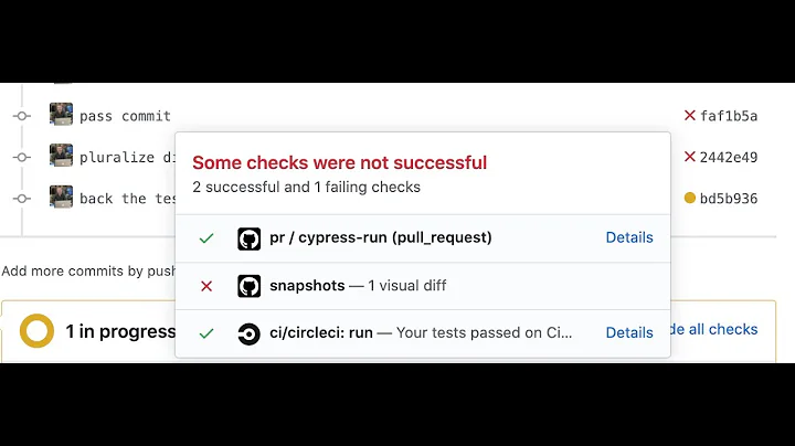 Post visual status check to GitHub