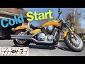 Honda VTX1300C Cold Start !!