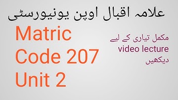 Matric Course Code 207 unit 2. Talking About Your House, Family and Life at Home. Video lecture