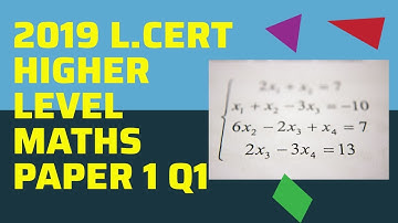 2019 Leaving Cert Higher Level Maths Paper 1 Q1