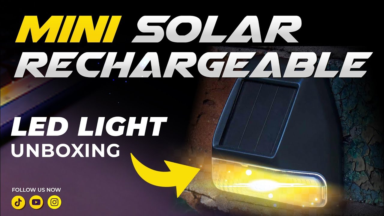 Mini Solar Rechargable Led | Unboxing - YouTube