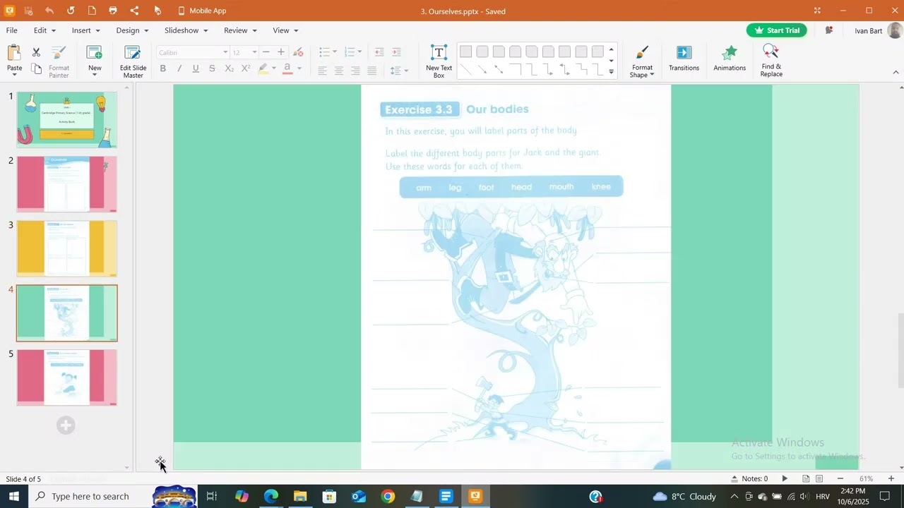 Cambridge Primary Science (1 st) grade) - Activity Book, 3. Ourselves